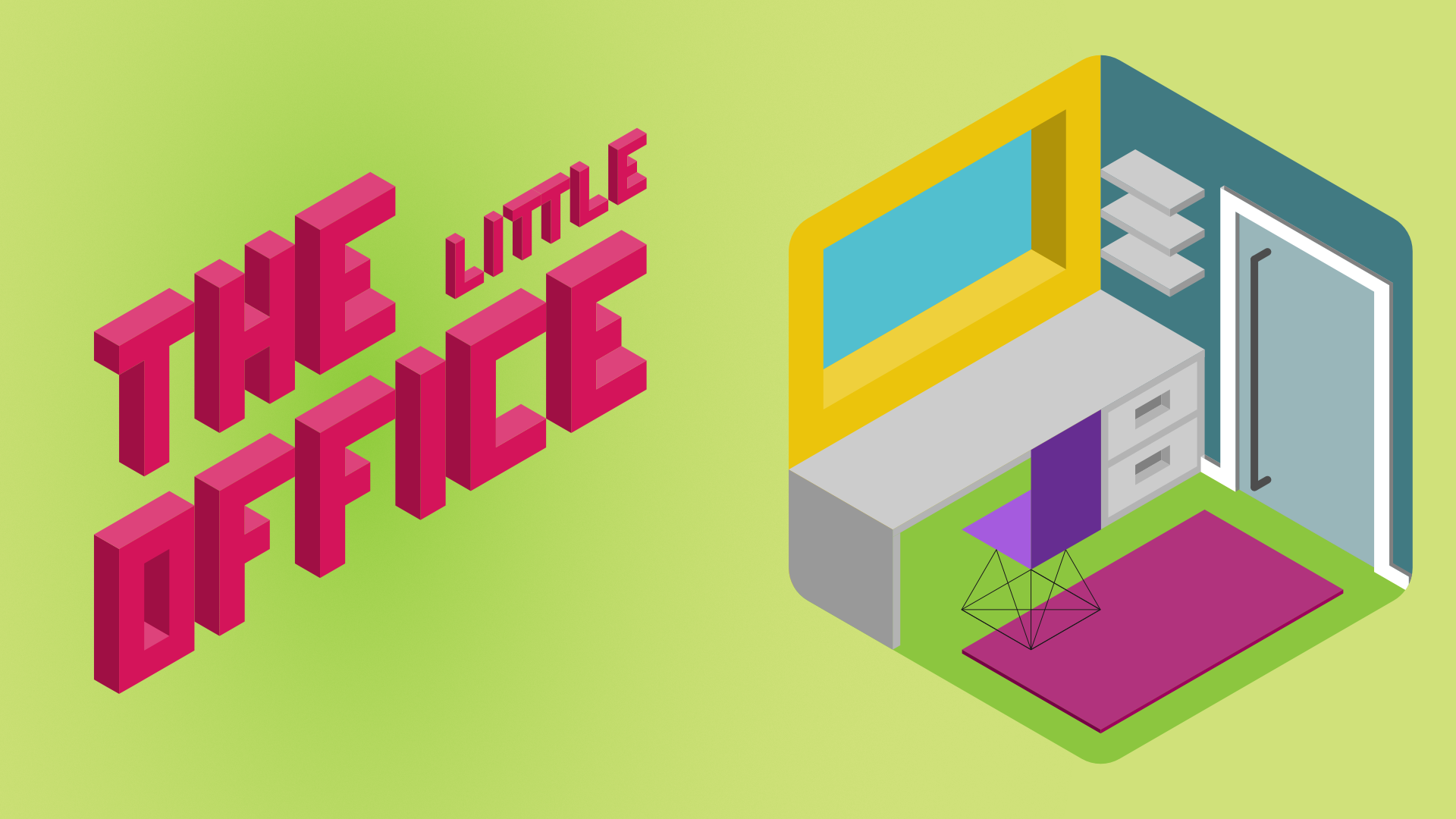 Illustration of a little office